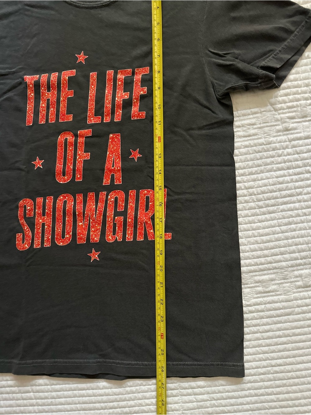 Life of a Showgirl Graphic Tee Comfort Colors Pepper Gray Size S Taylor Swift - Picture 6 of 6